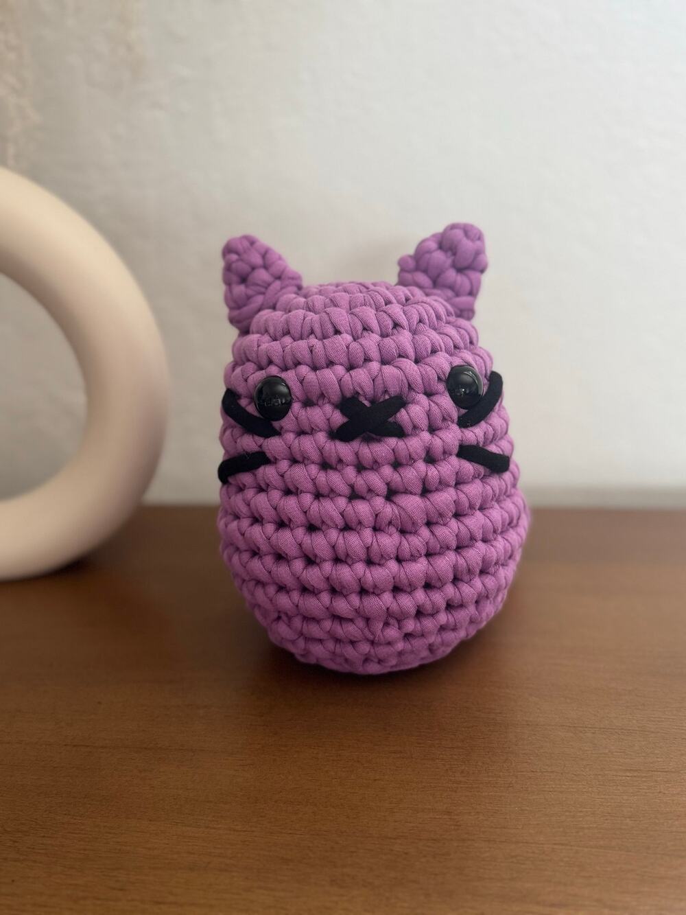 *Pre-Made Jumbo Plushie* Woobles Extra Squeezy Salem the Halloween Crochet Cat